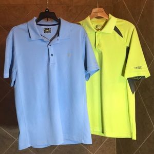 Izod Men’s Golf Shirts. Size Medium and Small